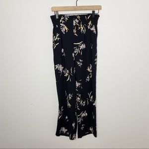 A New Day black high waist trousers floral lightweight 
Size small